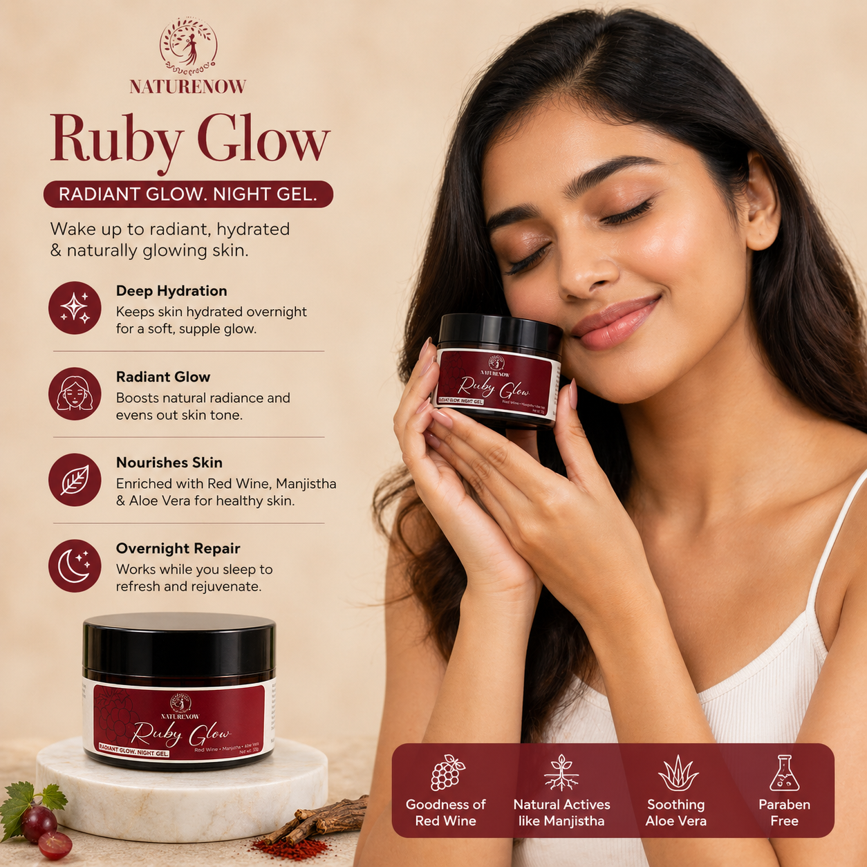 Ruby Glow Radiant Night Gel