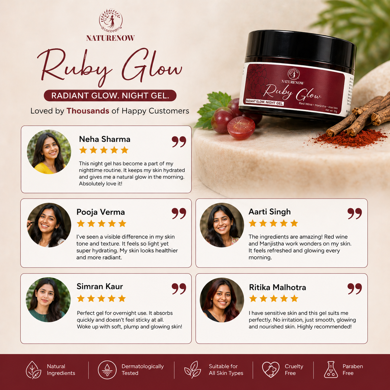 Ruby Glow Radiant Night Gel