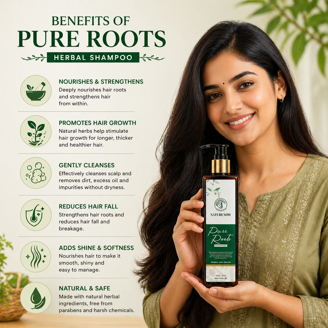 Pure Roots Herbal Shampoo